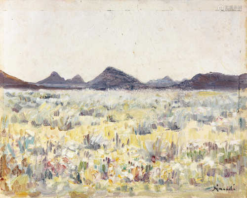 Pieter Hugo Naudé(South African, 1869-1941) In Namaqualand unframed.