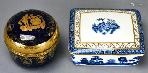 Limoges Porcelain & Booths Old Willow Trinket …