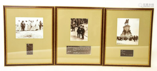3 Framed Antique Photographs Immigrants / …