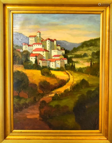 Impressionist Style Oil Painting Village Landsc…