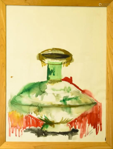 Marcia Avirom Herb Jar Watercolor Painting