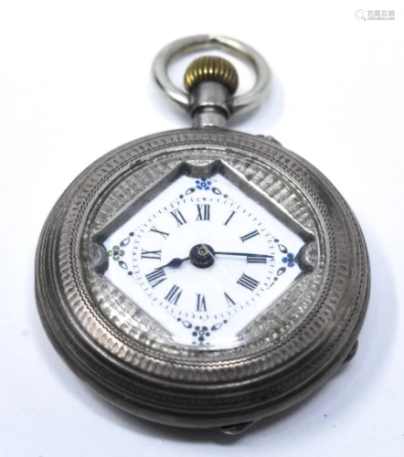 Antique Silver & Enamel Pocket Watch by L…