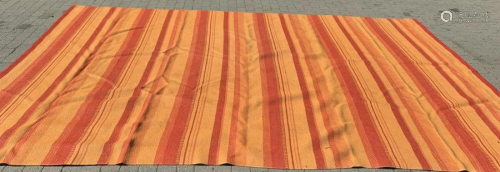 Contemporary Style Orange Stripe Rug / Carpet