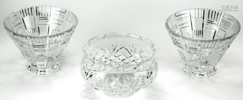 3 Waterford & Waterford Marquis Crystal…