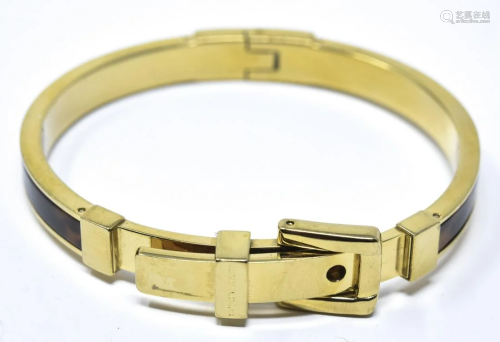 Michael Kors Gilt Metal & Animal Print Bracelet