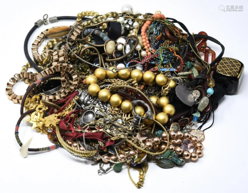 Collection of Vintage Costume Jewelry Necklaces.