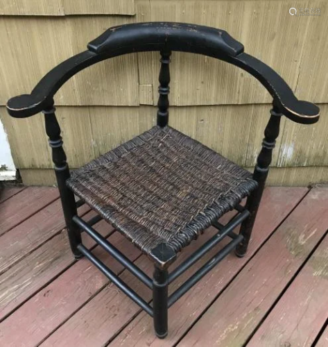 Antique 19th C American Corner Chair w…