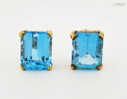 10K Gold & Topaz Earrings