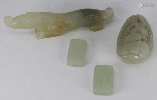 (4) Carved Chinese Jade Articles