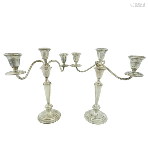 Pair of Gorham Sterling Silver Candlesticks