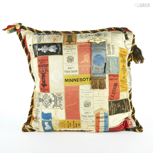 Political Ribbon Quilt Pillow