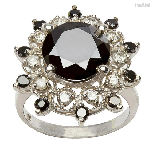 Black and White Diamond Ring