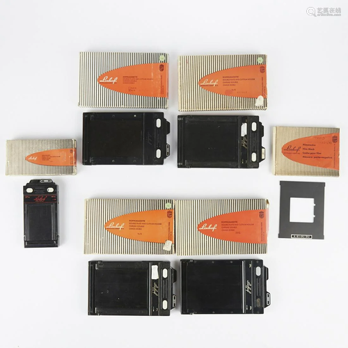 Grp: Linhof Camera Film Holders + Masks