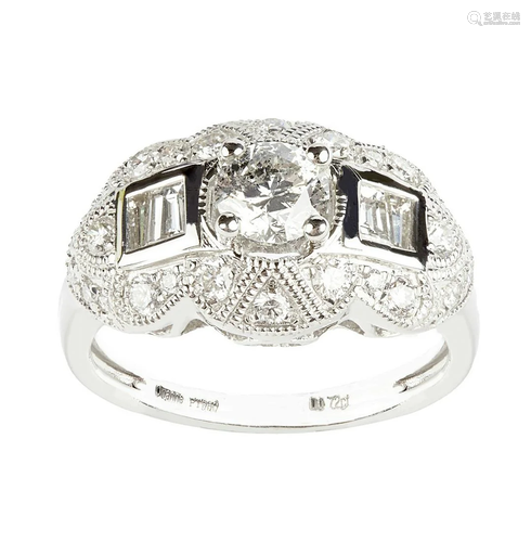 Diamond and Platinum Unity Ring