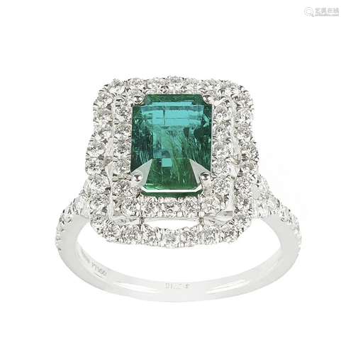 Emerald and Diamond Ring