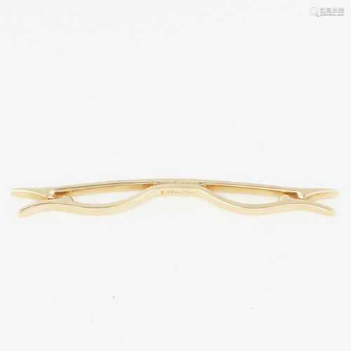 14K Gold Collar Bar