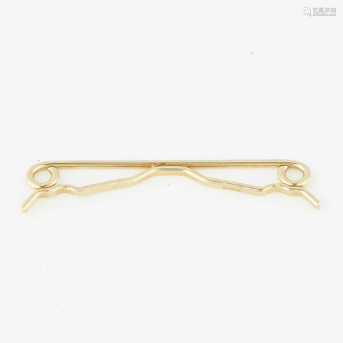 14K Gold Collar Bar