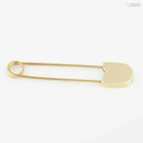 14K Gold Safety Pin