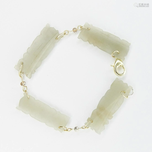 Bracelet w/ Chinese Jade Carvings