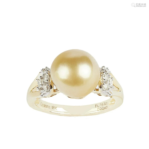 South Sea Pearl and Diamond Ring