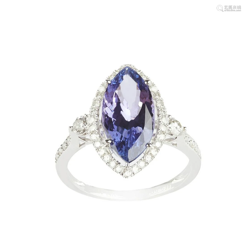 Tanzanite and Diamond Ring