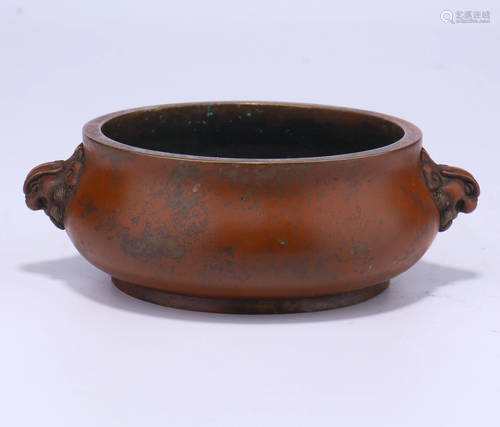 A CHINESE BRONZE CENSER,LATE MING DYN…