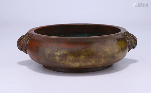 A CHINESE BRONZE CENSER,LATE MING DYN…