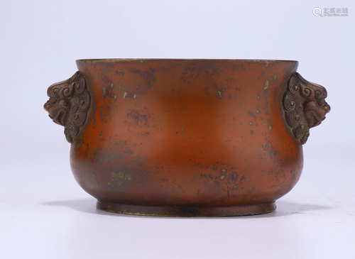 A CHINESE BRONZE CENSER, QING DYNASTY