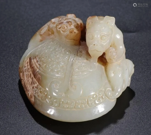 A CHINESE FINE WHITE JADE PENDANT, Q…