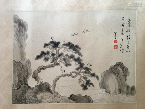 A CHINESE PAPER PAINTING,ATTRIBUTED TO…