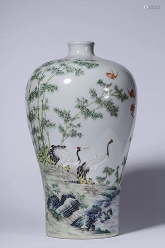 A CHINESE DOUCAI MEIPING VASE, QING DY…