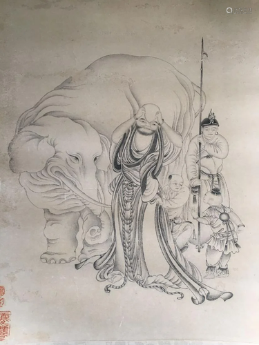 A CHINESE PAPER PAINTING,ANONYMITY