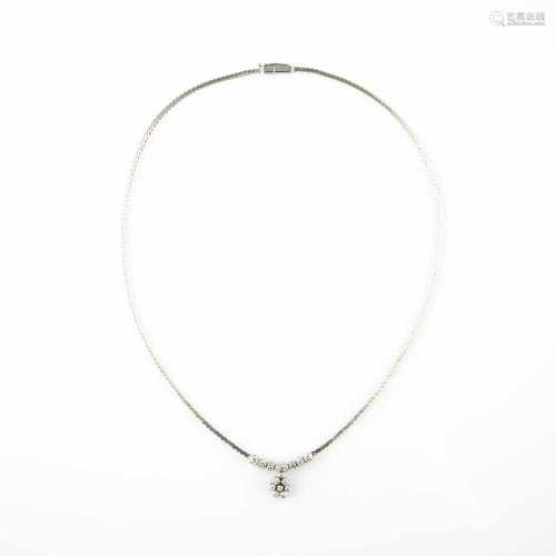 Necklace750 white gold, set with 16 brilliant-cut diamonds, total approx. 0.50 ct, J-K, mainly si,