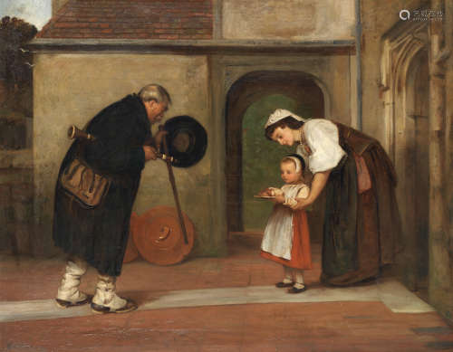 Philip Hermogenes Calderon, RA(British, 1833-1898) The lesson of charity