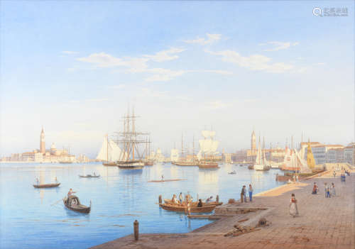 Salomon Corrodi(Swiss, 1810-1892) A view of Venice