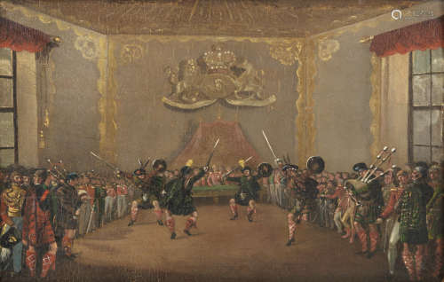 British School19th Century Highland display of dancing