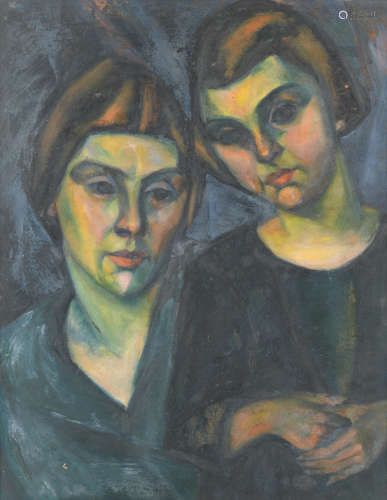 Armand Schönberger(Hungarian, 1885-1974) Study of two heads