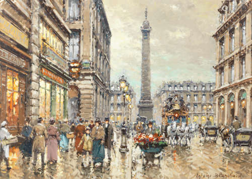 Antoine Blanchard(French, 1910-1988) Place Vendôme, Paris