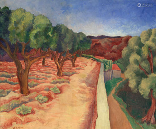 Attributed to Willem Grimm(German, 1904-1986) Oliveraie en Provence