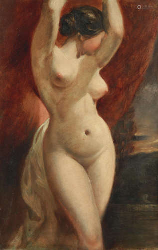 Attributed to William Etty, RA(British, 1789-1849) Standing female nude