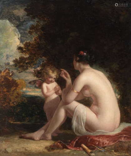 Charles  Baxter(British, 1809-1879) Venus and Cupid