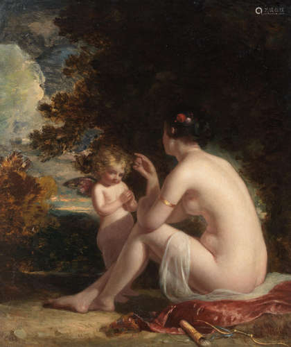 Charles  Baxter(British, 1809-1879) Venus and Cupid