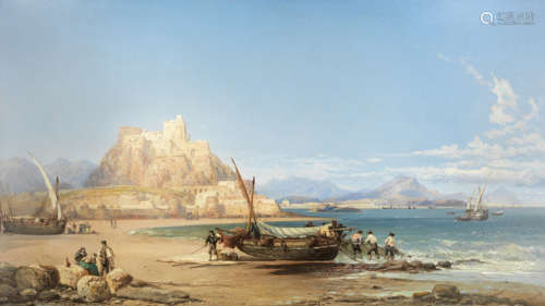 James Webb(British, 1825-1895) San Feliu, Spain