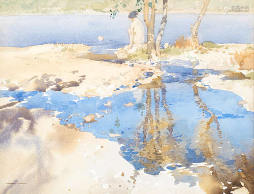 William Russell Flint(British, 1880-1969) Reflections