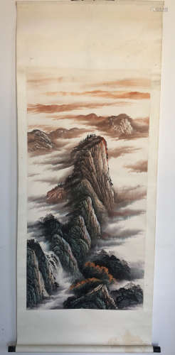 Chinese Landscape Ink Color Painting