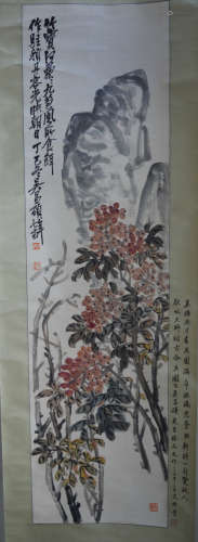 Chinese Wu Changshuo Ink Color Painting