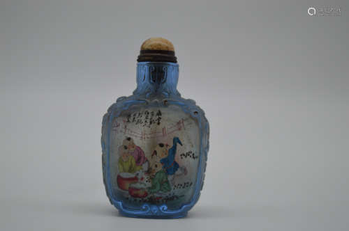 Chinese Crystal Snuff Bottle With Internal Painting