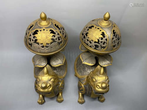 Chinese Silver Incense Burners