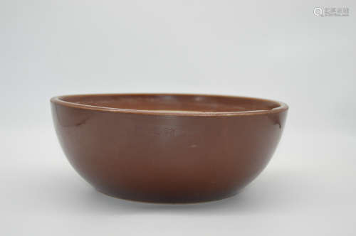 Chinese Qing Dynasty Guangxu Period Brown Glaze Vessel