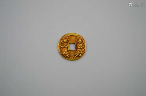 Chinese Pure Gold Chunhua Coin